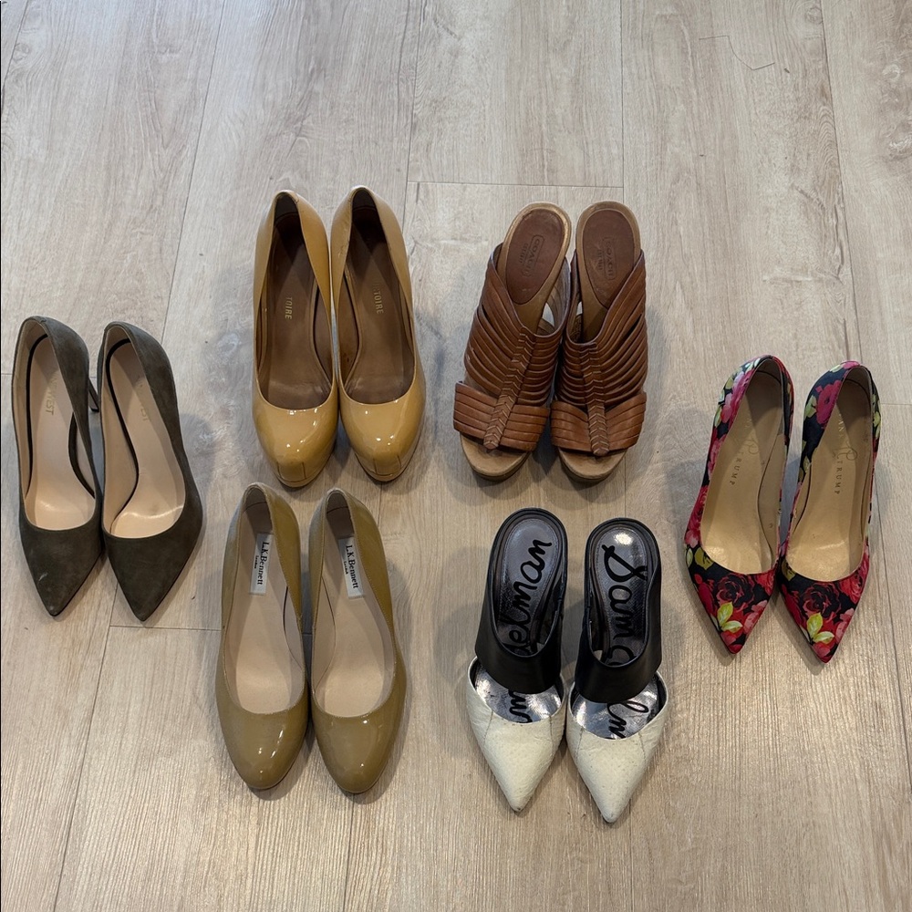 Designer Heel Lot – 6 Pairs (LK Bennett, Coach, Sam Edelman + More)